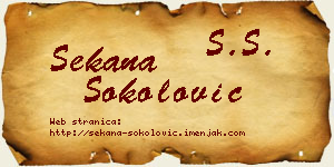 Sekana Sokolović vizit kartica